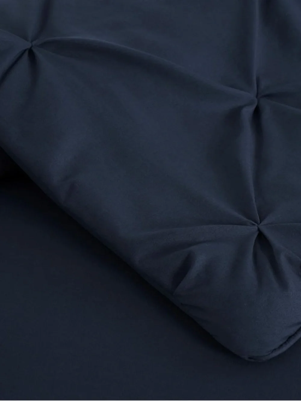 Navy Pintuck king 3 piece Comforter Set